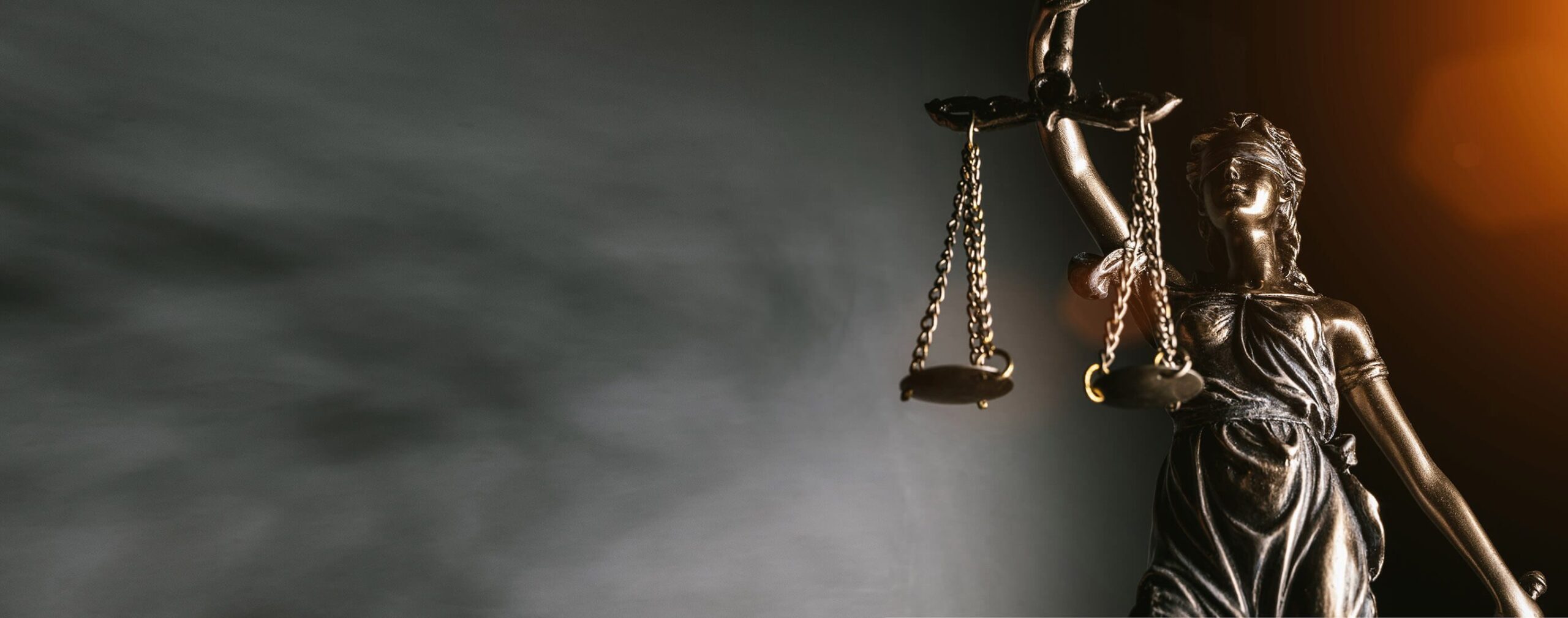 A person holding onto the scales of justice